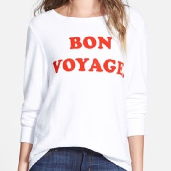 Wildfox Sweaters - WILDFOX BON VOYAGE LONG SLEEVE